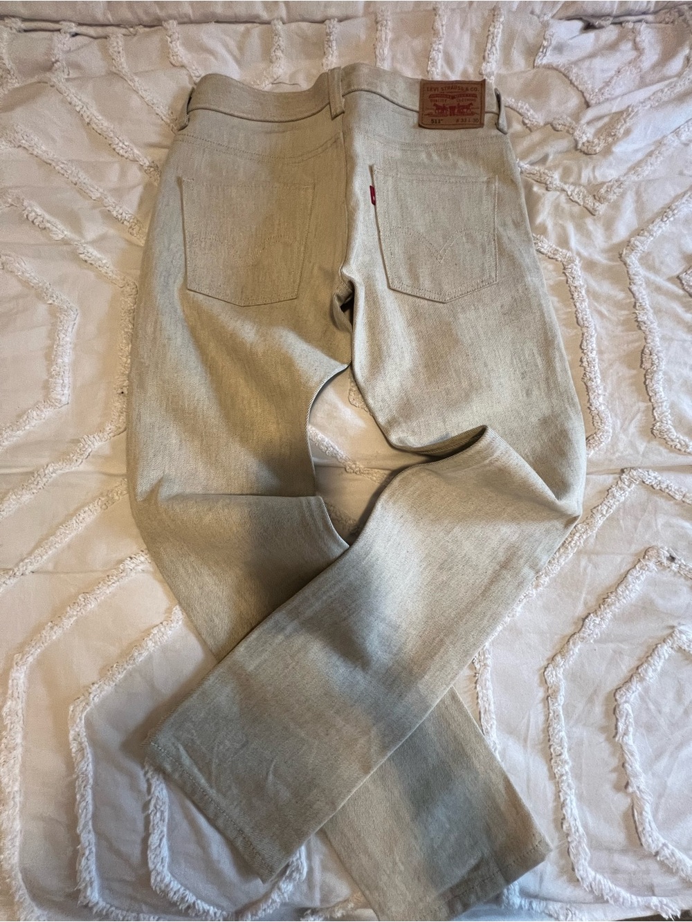 Levi's Straight Jeans Beige - Picture 3 of 5